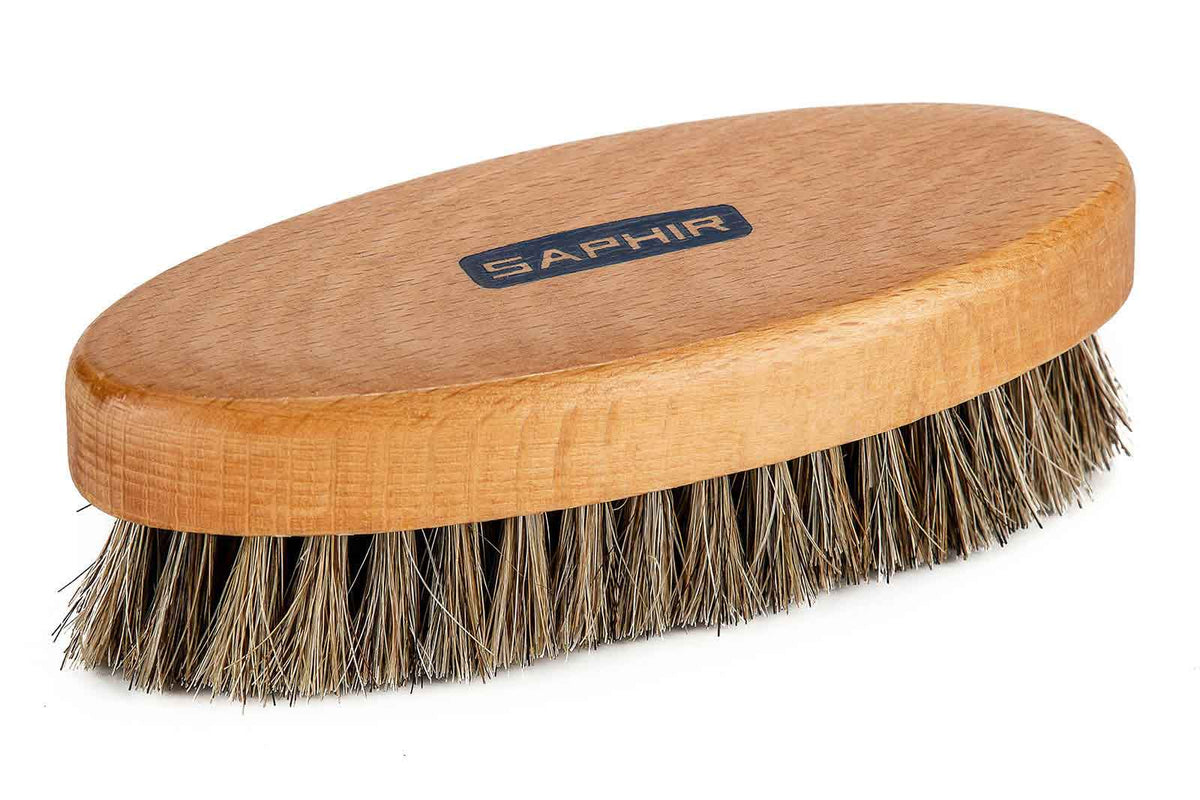 Natural Horsehair Brush - Oval - Saphir Beauté Du Cuir - Bootblack